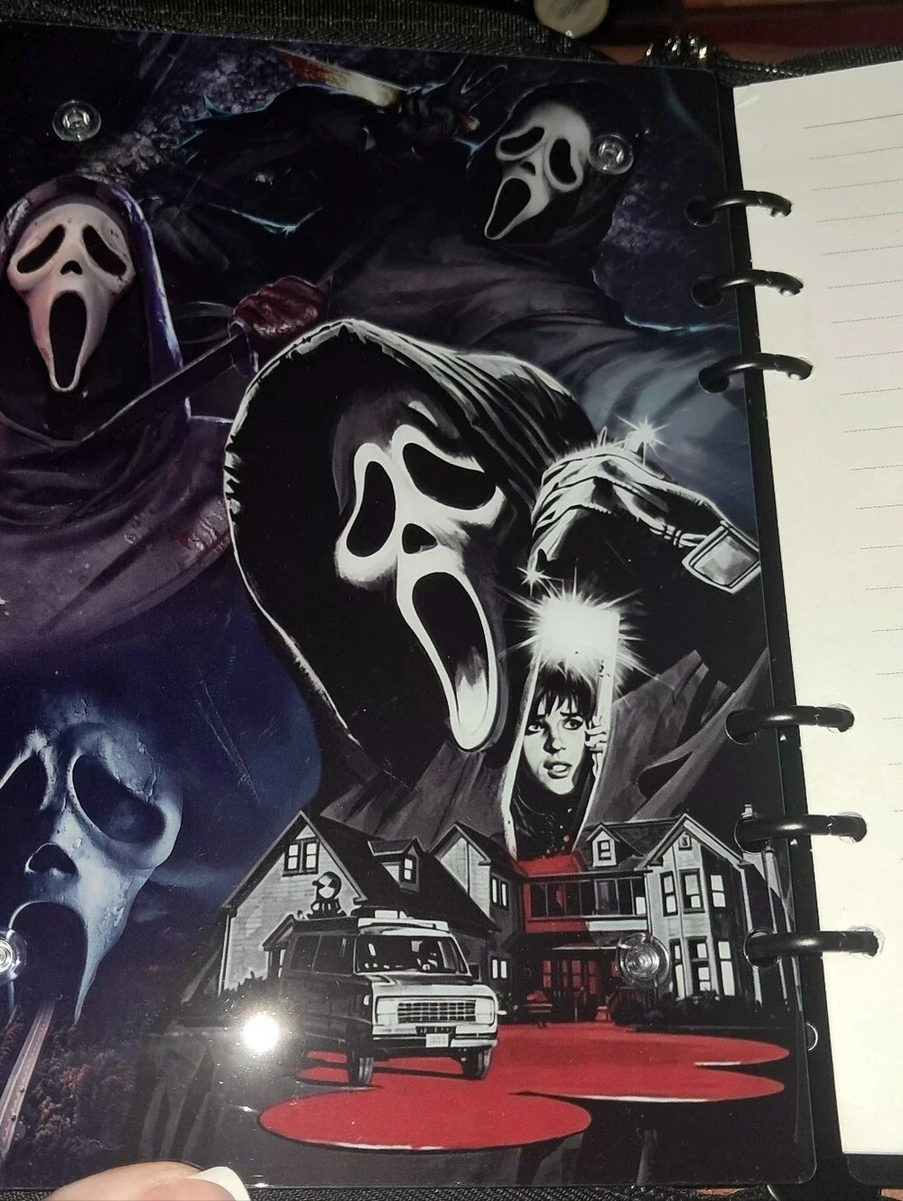 New! A5 Size GHOST FACE Acrylic Shaker Notebook